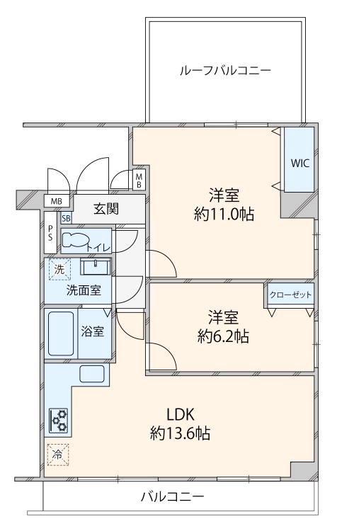 文豪の町を見渡せるお部屋