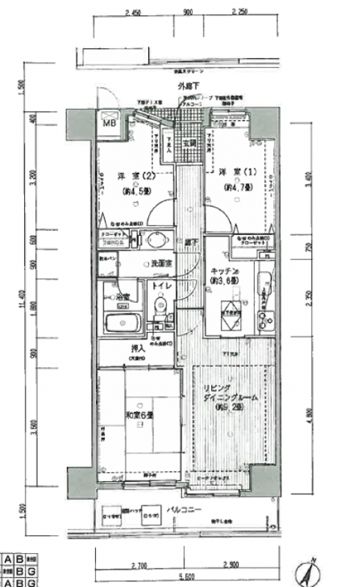 3LDK水廻り設備の位置移動を伴う内装工事